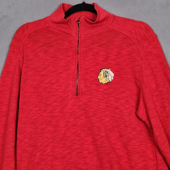 Chicago Blackhawks Pullover Mens Medium NHL Quarter Zip 2017 Winter Classic - Picture 5 of 13